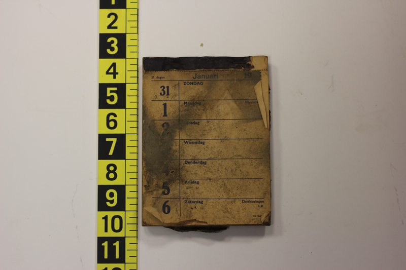Germand calendar used to chronicle letters home